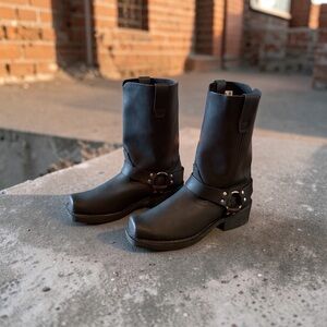 Durango 11” Full Grain Leather Harness Motorcycle Boots, DB510, US 10 EE